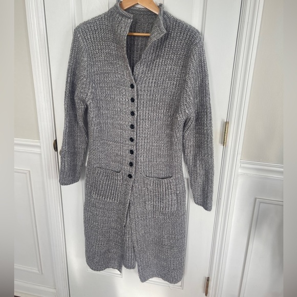 Kubitu Sweaters - KUBITU Gray Chunky Knit Long Sweater Women’s Large  (runs small!) Boho Indie